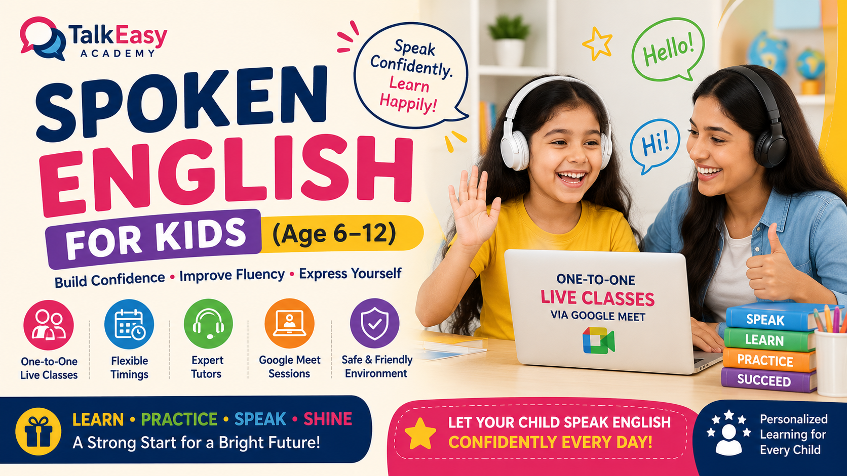 Spoken English for Kids (Age 6–12)
